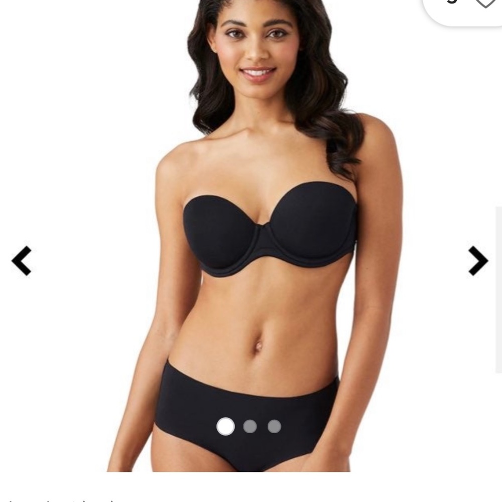 Great condition Wacoal black strapless bra, size 30 DDD